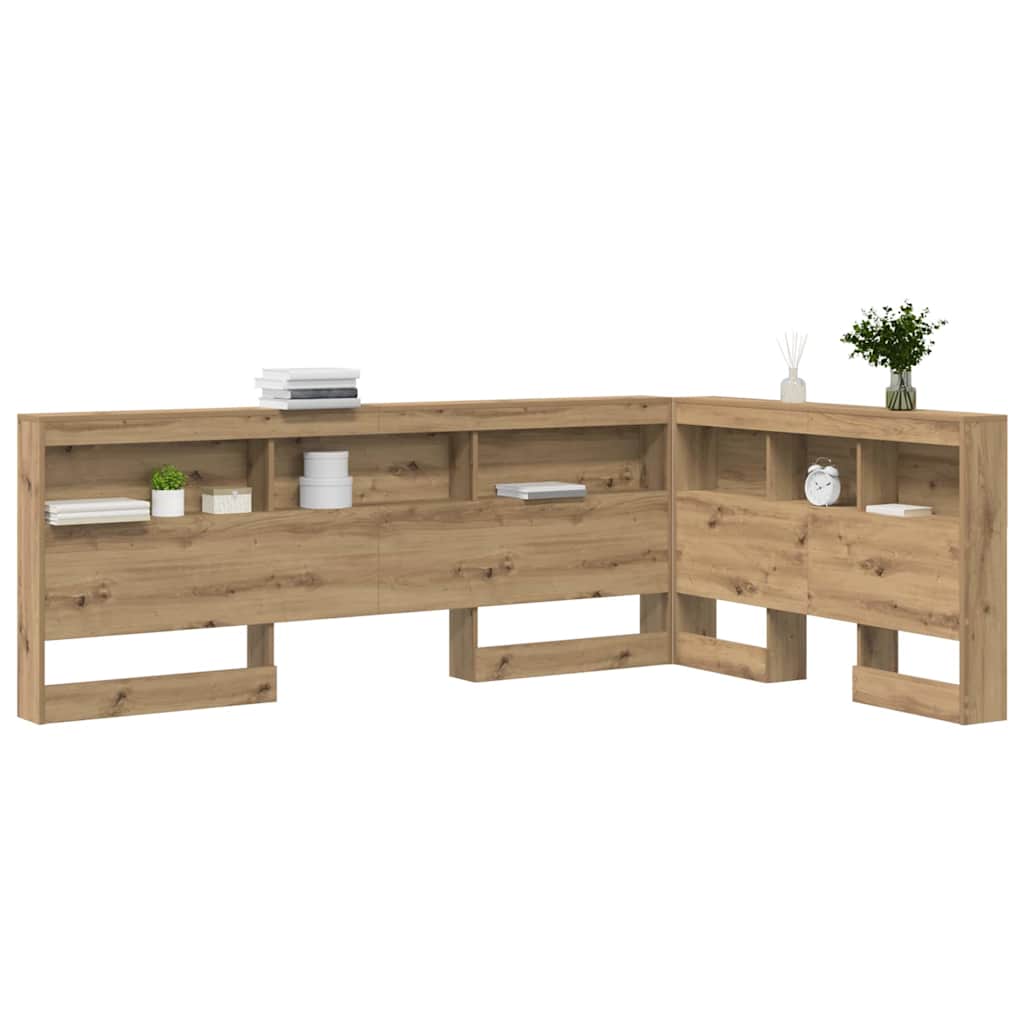 Storage Headboard Artisan Oak Engineered Wood