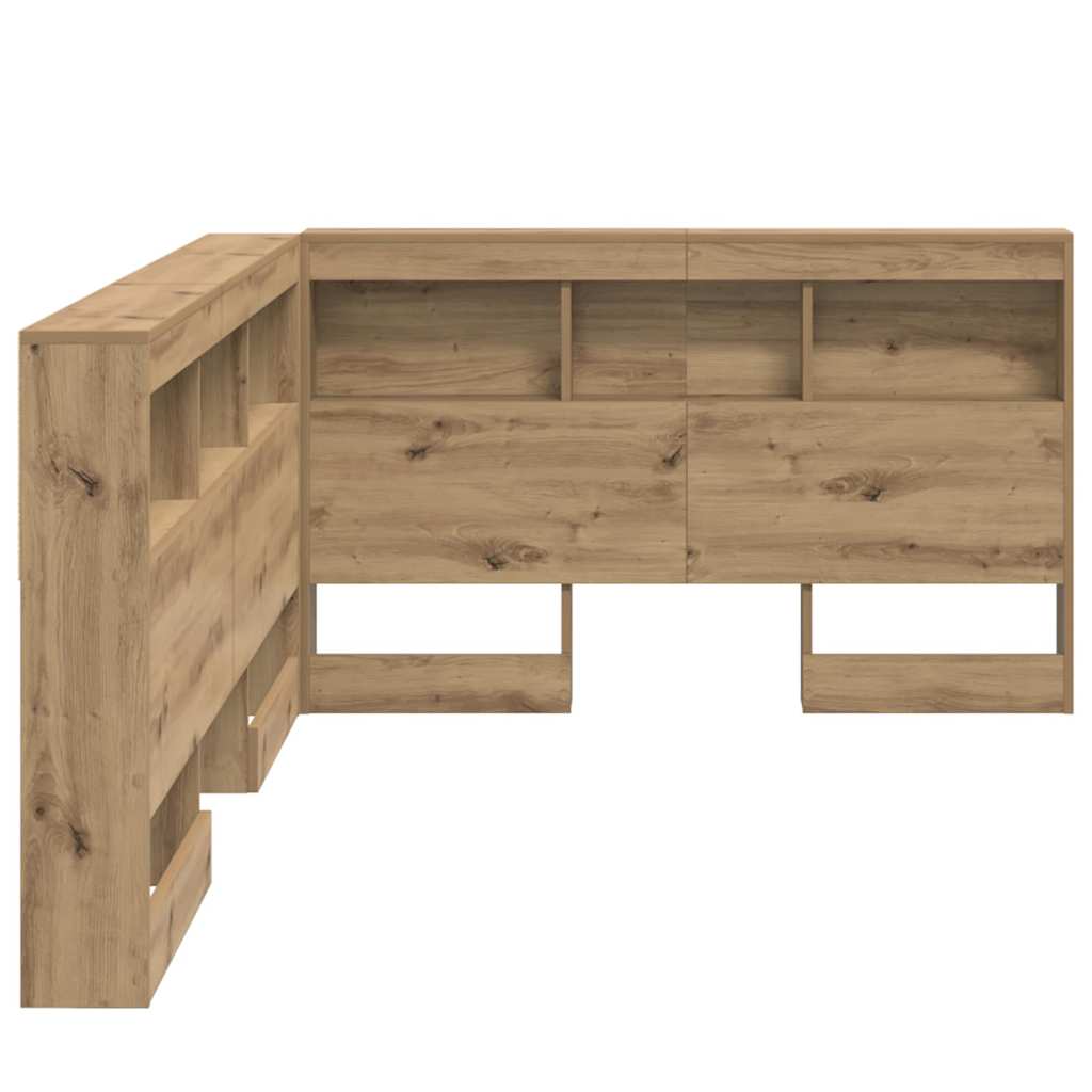 Storage Headboard Artisan Oak Engineered Wood