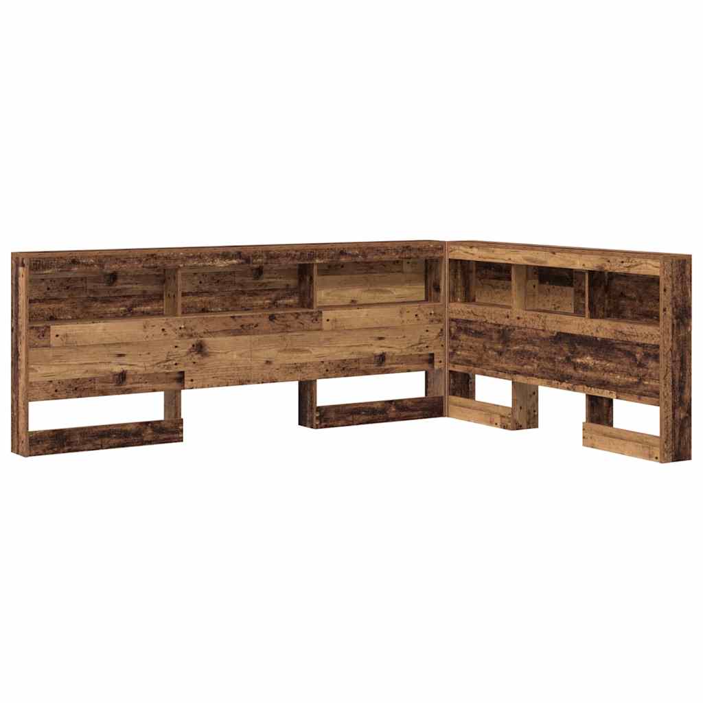 Storage Headboard with Shelf Old Wood 140 cm Engineered Wood