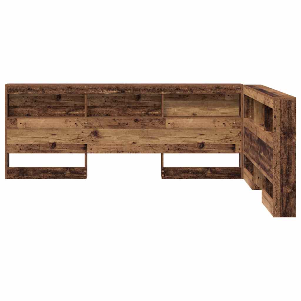 Storage Headboard with Shelf Old Wood 140 cm Engineered Wood