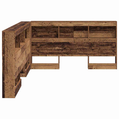 Storage Headboard with Shelf Old Wood 140 cm Engineered Wood