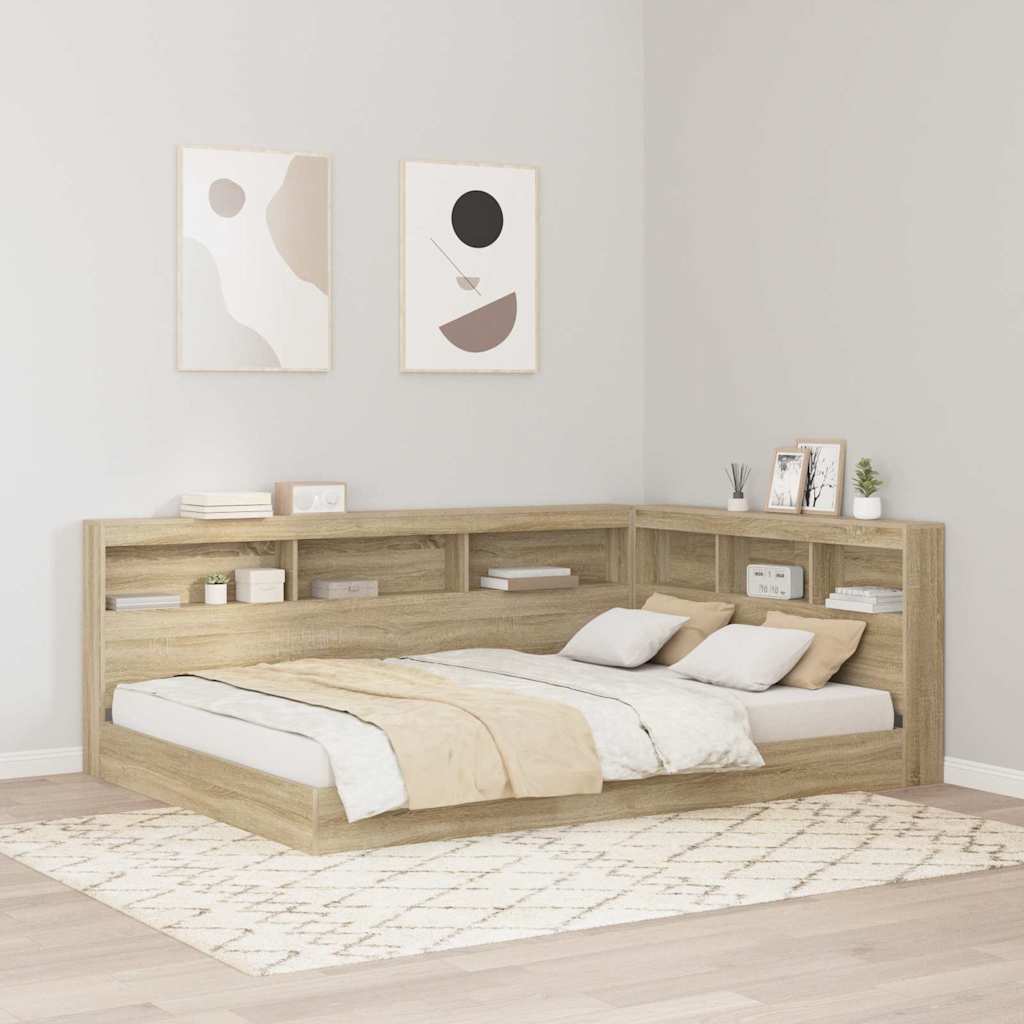 Storage Headboard Sonoma Oak Engineered Wood