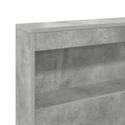 Storage Headboard Concrete Grey Engineered Wood