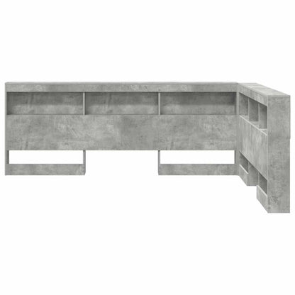 Storage Headboard Concrete Grey Engineered Wood