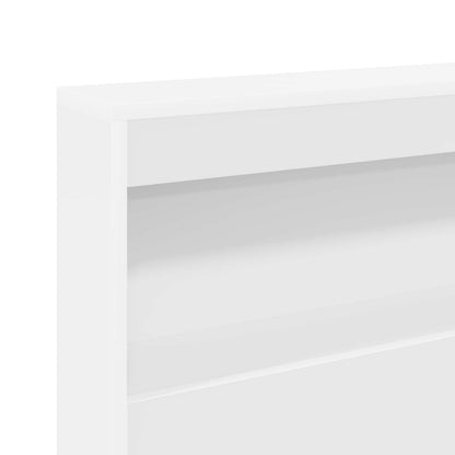 Storage Headboard White Engineered Wood