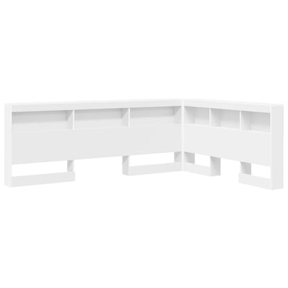 Storage Headboard with Shelf White 160 cm Engineered Wood