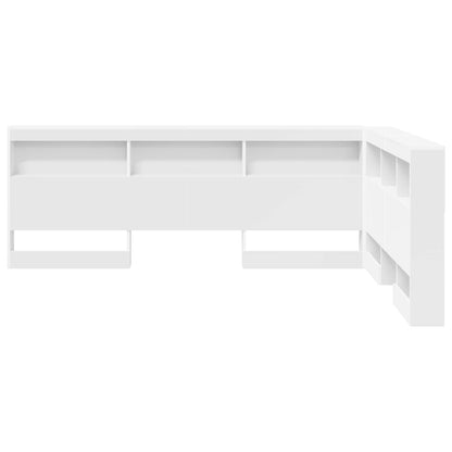 Storage Headboard with Shelf White 160 cm Engineered Wood