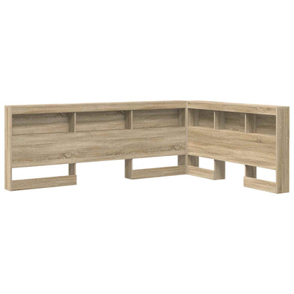 Storage Headboard with Shelf Sonoma Oak 160 cm Engineered Wood