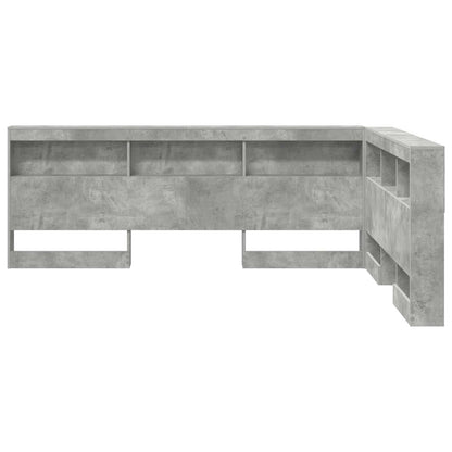 Storage Headboard Concrete Grey 160 cm Engineered Wood