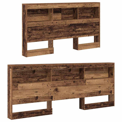 Storage Headboard with Shelf Old Wood 160 cm Engineered Wood