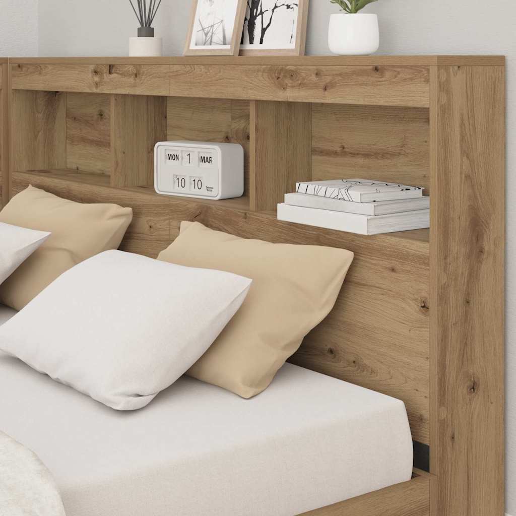 Storage Headboard Artisan Oak Engineered Wood