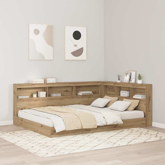 Storage Headboard Artisan Oak Engineered Wood