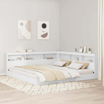 Storage Headboard White Engineered Wood