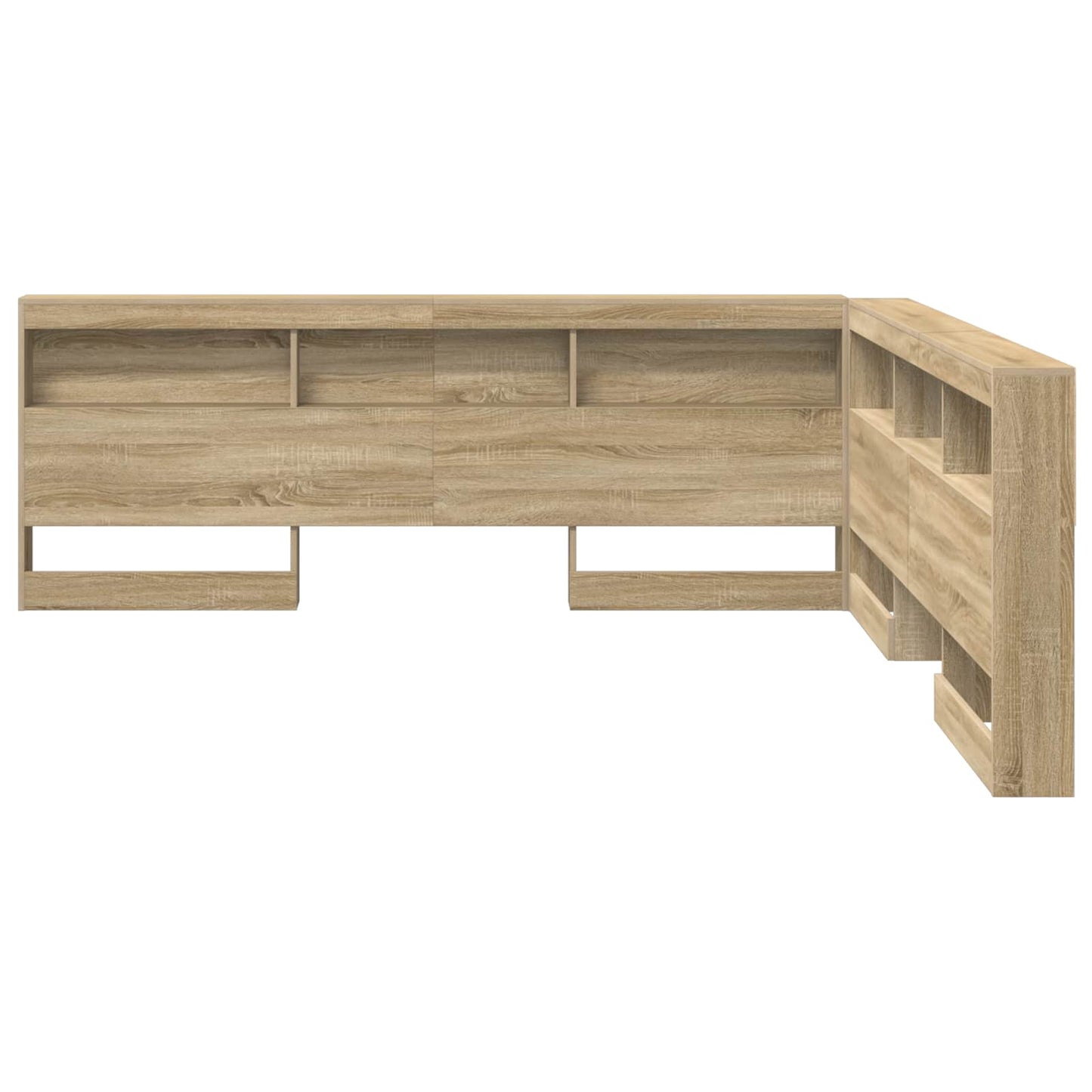 Storage Headboard with Shelf Sonoma Oak 180 cm Engineered Wood