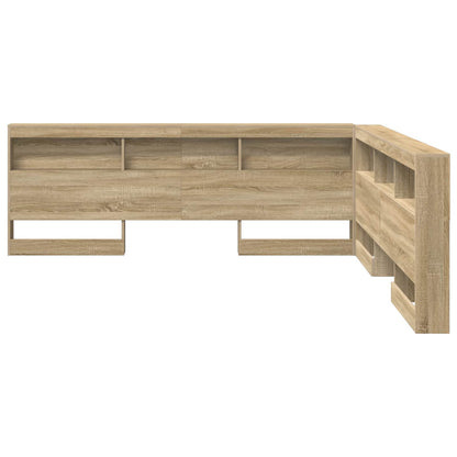 Storage Headboard with Shelf Sonoma Oak 180 cm Engineered Wood