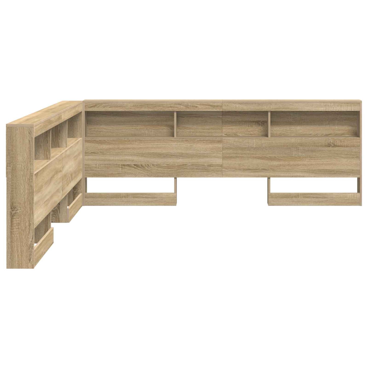 Storage Headboard with Shelf Sonoma Oak 180 cm Engineered Wood