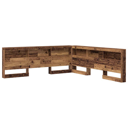 Storage Headboard with Shelf Old Wood 180 cm Engineered Wood
