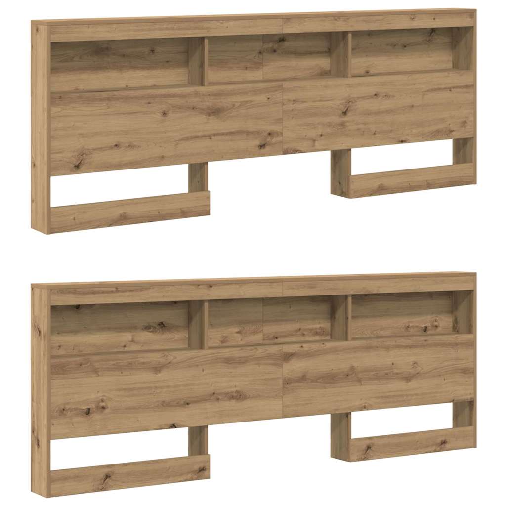 Storage Headboard Artisan Oak Engineered Wood