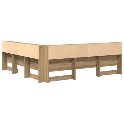 Storage Headboard Artisan Oak Engineered Wood