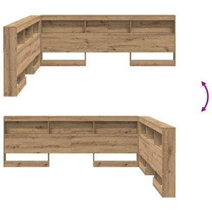 Storage Headboard Artisan Oak Engineered Wood