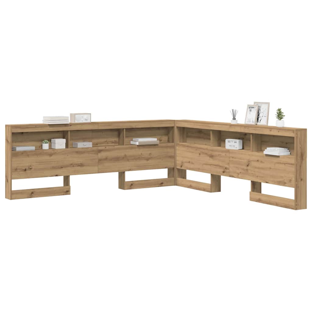 Storage Headboard Artisan Oak Engineered Wood