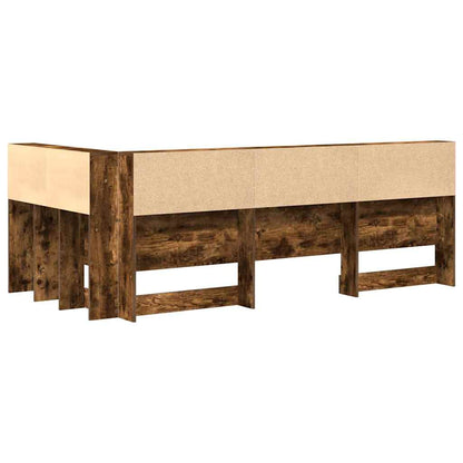 Storage Headboard Smoked Oak Engineered Wood