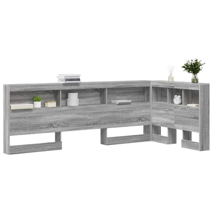 Storage Headboard Grey Sonoma Engineered Wood
