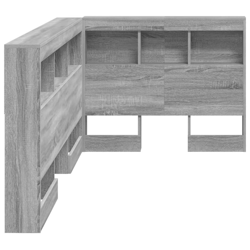 Storage Headboard Grey Sonoma Engineered Wood