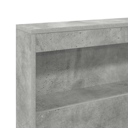 Storage Headboard Concrete Grey 75 cm Engineered Wood
