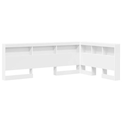 Storage Headboard White 207.5 x 137.5 x 76.5 cm Engineered Wood