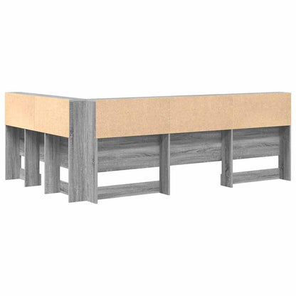 Storage Headboard Grey Sonoma 207.5 x 137.5 x 76.5 cm