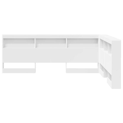 Storage Headboard with Shelf White 140 cm Engineered Wood