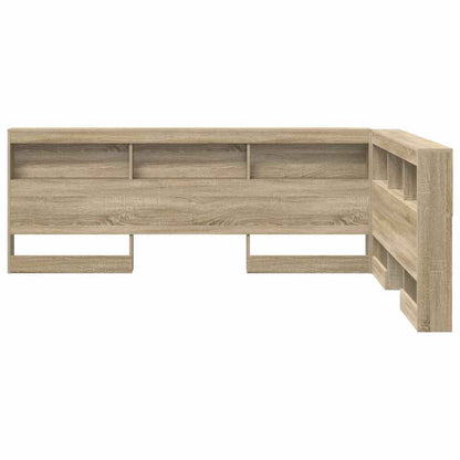 Storage Headboard with Shelf Sonoma Oak 140 cm Engineered Wood