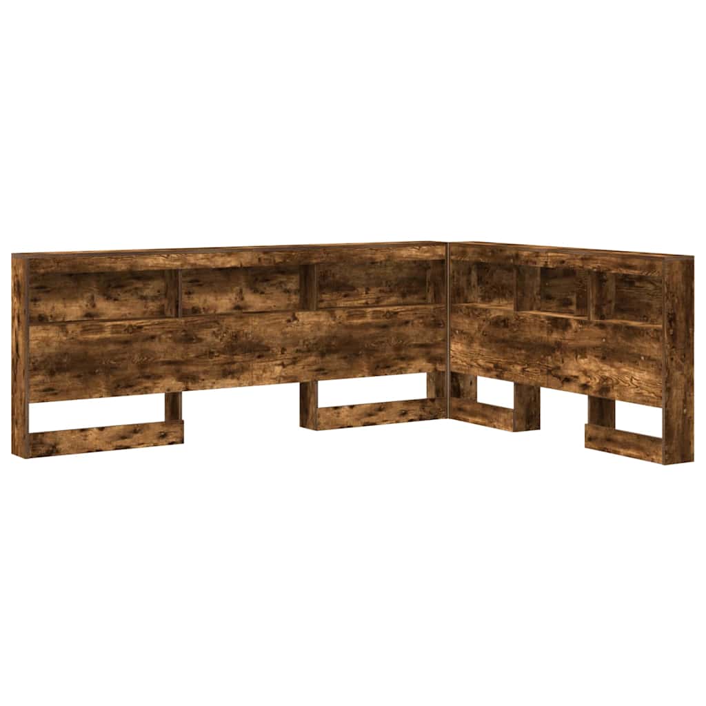 Storage Headboard Smoked Oak Engineered Wood