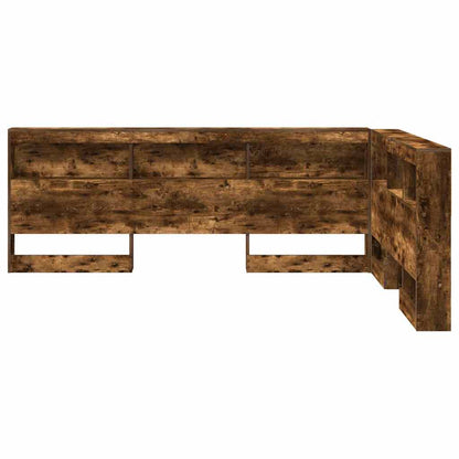 Storage Headboard Smoked Oak Engineered Wood