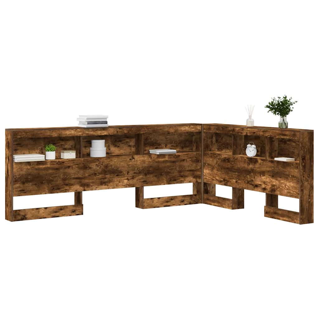 Storage Headboard Smoked Oak Engineered Wood