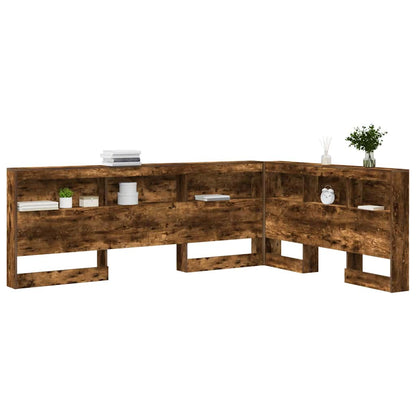 Storage Headboard Smoked Oak Engineered Wood