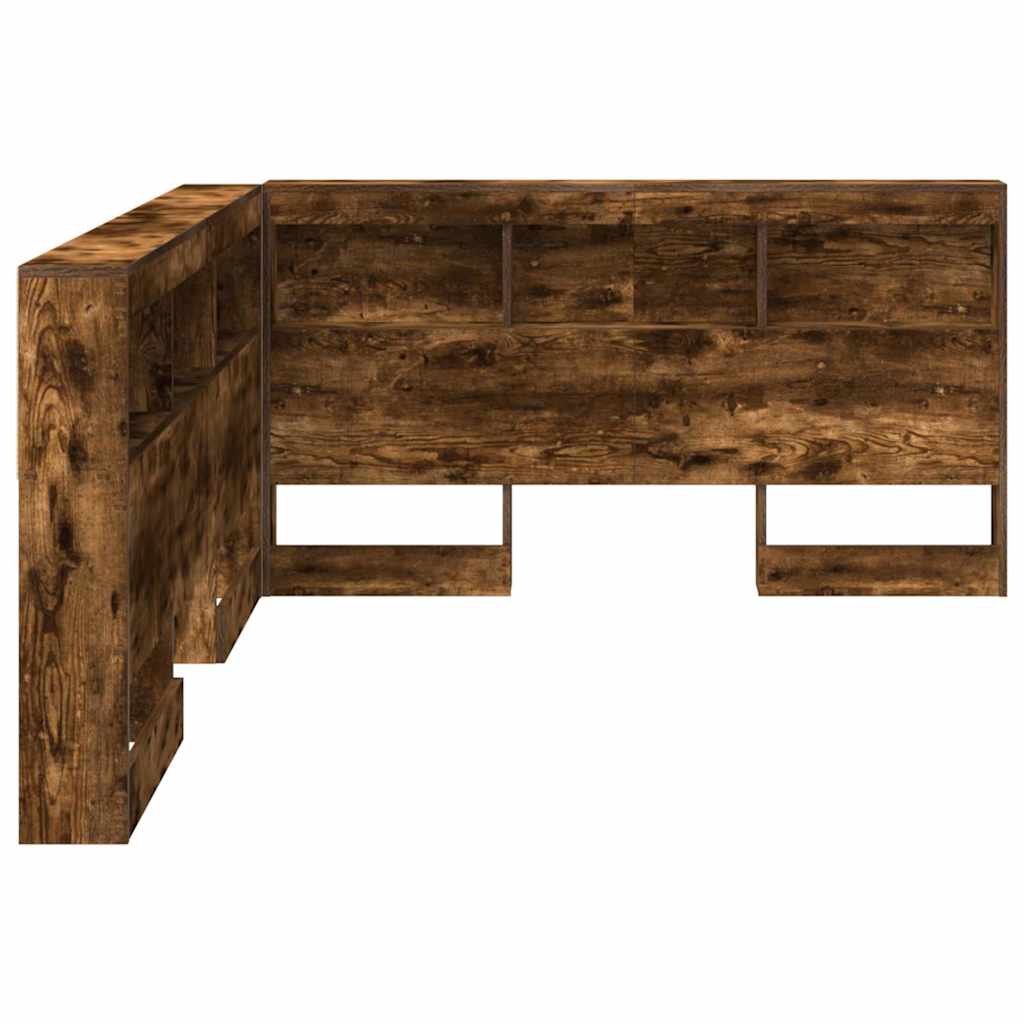 Storage Headboard Smoked Oak Engineered Wood