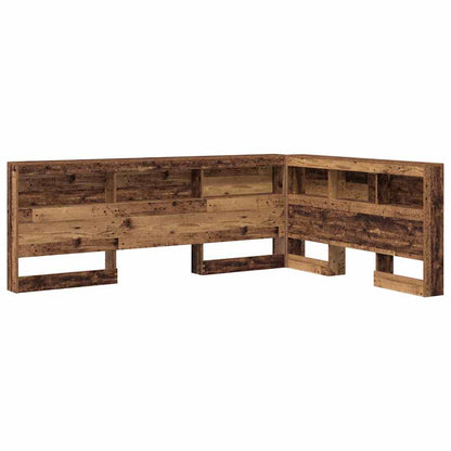 Storage Headboard with Shelf Old Wood 140 cm Engineered Wood