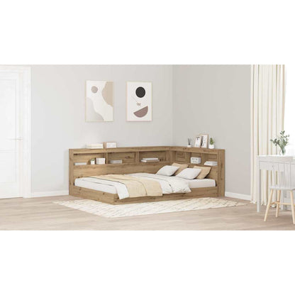 Storage Headboard with Shelf Artisan Oak 140 cm Engineered Wood