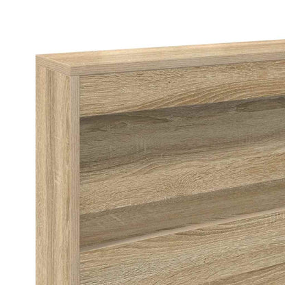 Storage Headboard with Shelf Sonoma Oak 135 cm Engineered Wood