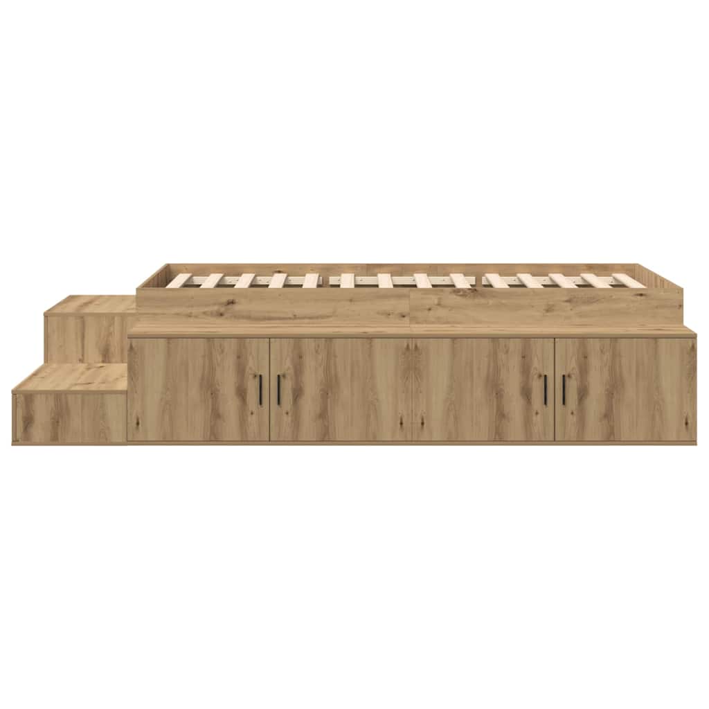 Storage Bed Frame Artisan Oak 75 cm Engineered Wood