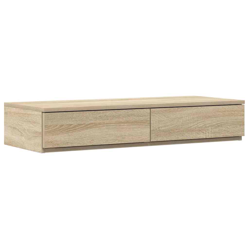 Storage Bed Frame with Drawer Sonoma Oak 80 cm Engineered Wood