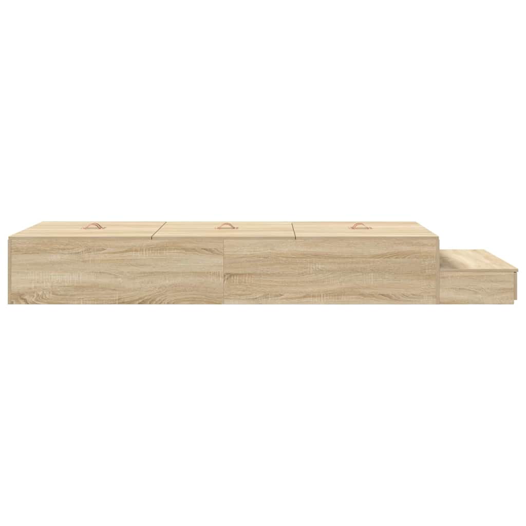 Storage Bed Frame with Drawer Sonoma Oak 80 cm Engineered Wood