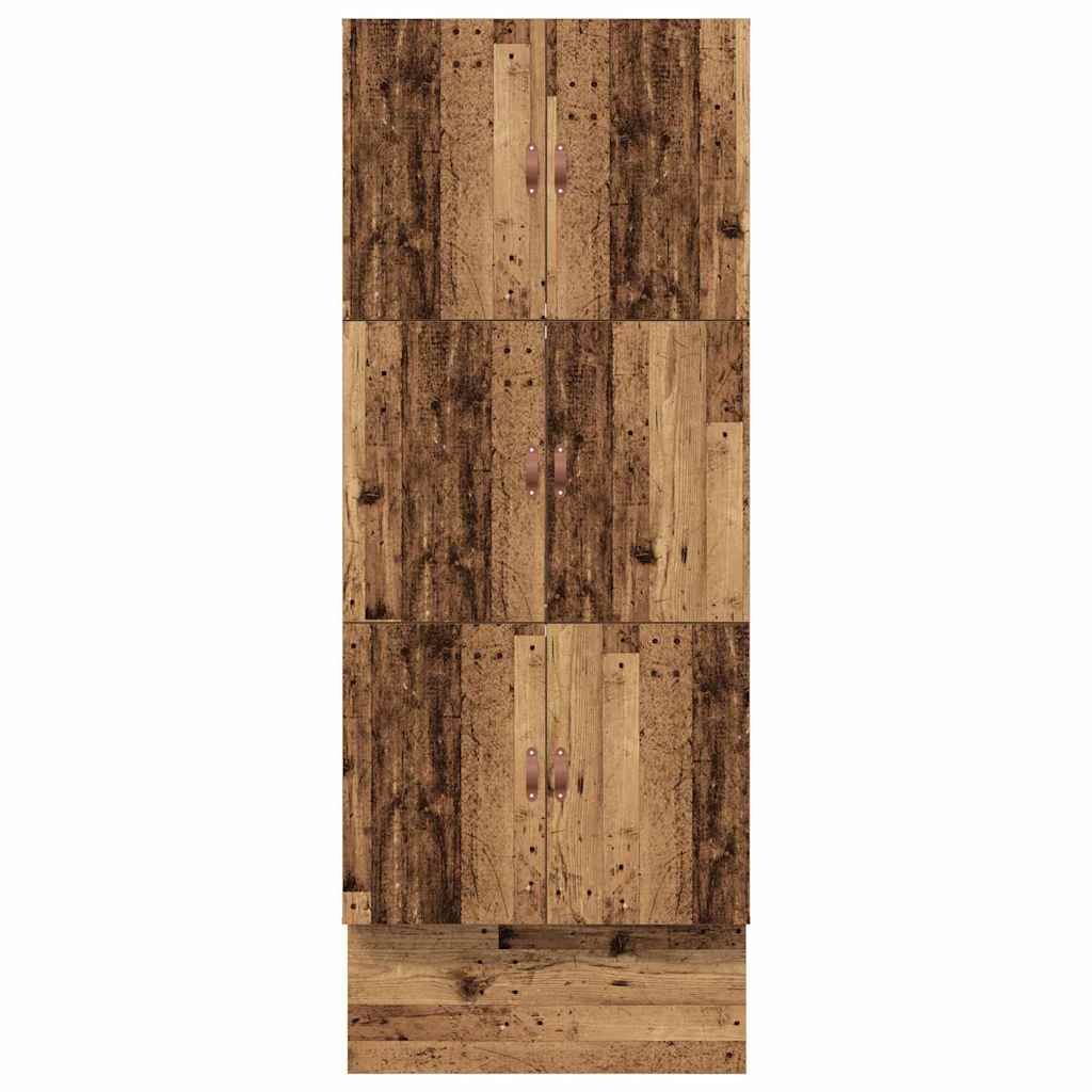 Storage Bed Frame with Drawer Old Wood 80 cm Engineered Wood