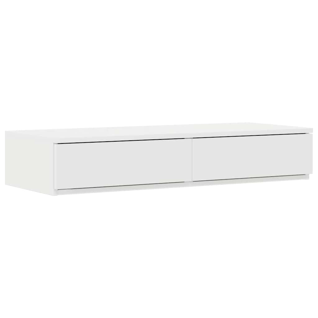 Storage Bed Frame with Drawer White 100 cm Engineered Wood
