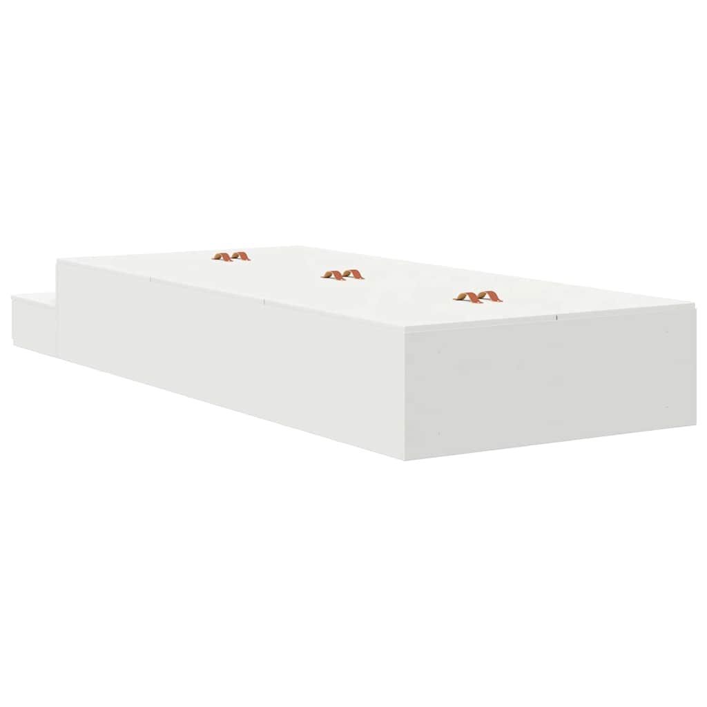 Storage Bed Frame with Drawer White 100 cm Engineered Wood