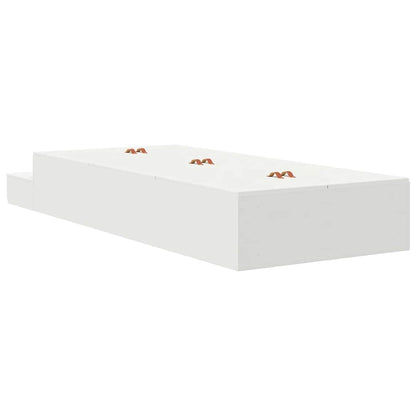 Storage Bed Frame with Drawer White 100 cm Engineered Wood