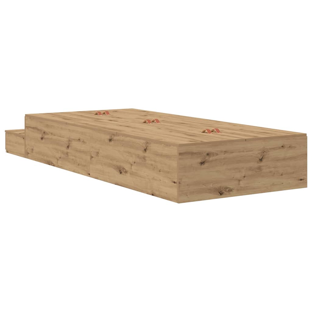 Storage Bed Frame Artisan Oak 100 cm Engineered Wood