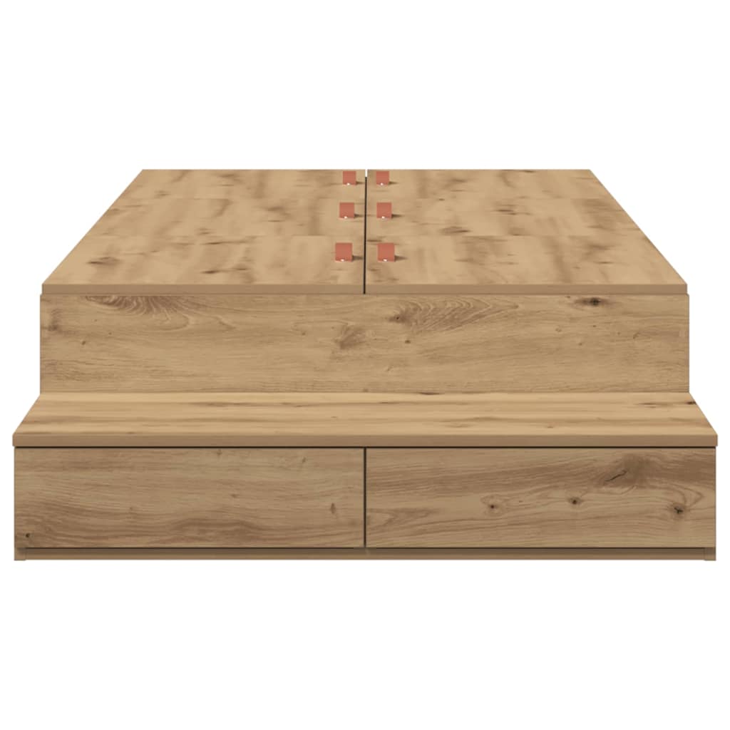 Storage Bed Frame Artisan Oak 100 cm Engineered Wood